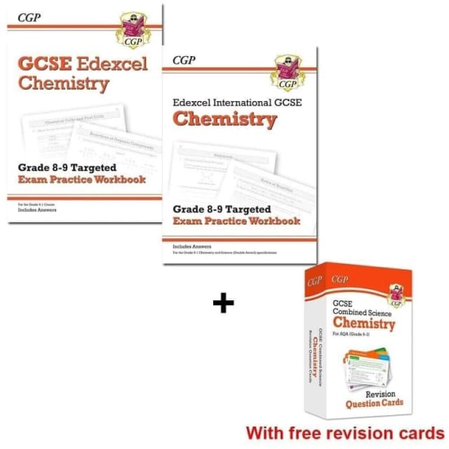 GCSE Edexcel Chemistry 8-9 Targeted Exam Practice Workbook 2 Books + Free Cards CGP Books Books