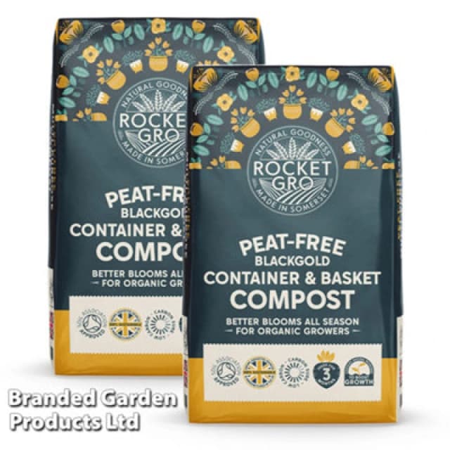Thompson & Morgan Rocketgro Peat-Free Blackgold Container & Basket Compost 40 Litre X 2 Units