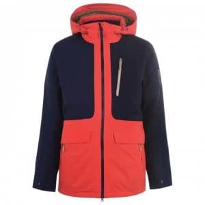 Jack Wolfskin Colour Block Parka Jacket - Red 1089