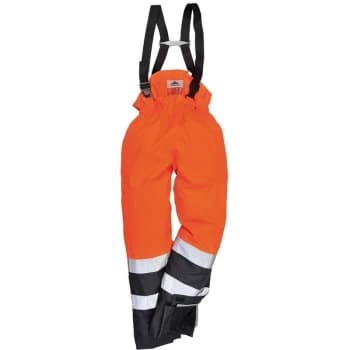 Portwest - S782ONRM - sz M Bizflame Rain Hi-Vis Multi-Protection Trouser - Orange/Navy