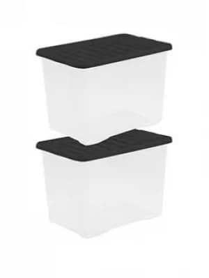 Wham Crystal Set Of 3 Boxes And Lids- 80 Litres