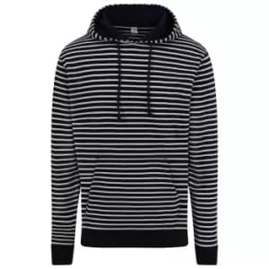 AWDis Unisex Adults Nautical Striped Hoodie (XS) (Navy)