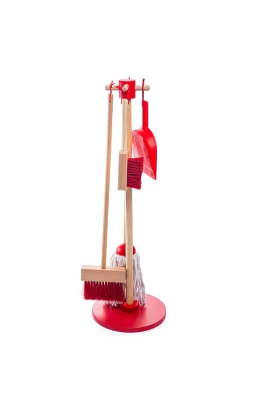 Bigjigs Toys Cleaning Stand Set Toy Red