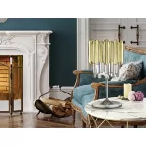 Schuller Lighting - Schuller Tiara Glass Table Lamp Chrome G9