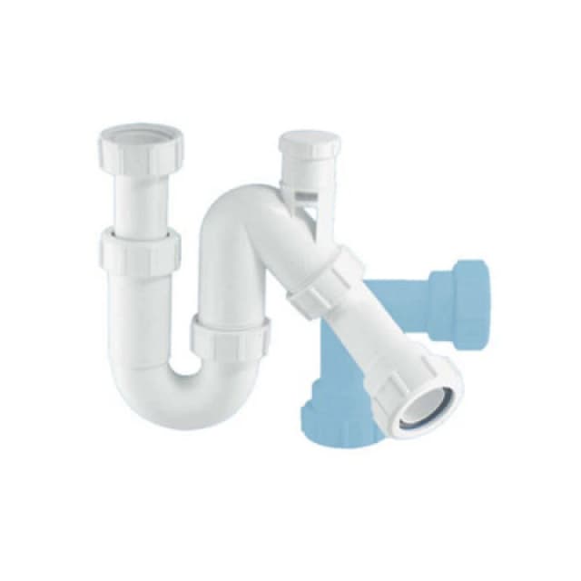 McAlpine TP10V 75mm Water Seal Tubular Swivel Anti-Syphon (Silentrap) All One Trap with 1.25" Multifit Outlet White