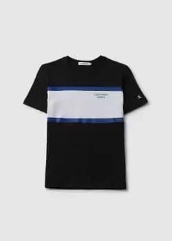 Calvin Klein Kids Ckj Stack Logo Block T-Shirt In Ck Black