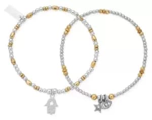 ChloBo GMBSETPRO Gold and Silver Mixed Metal Protection Set Jewellery