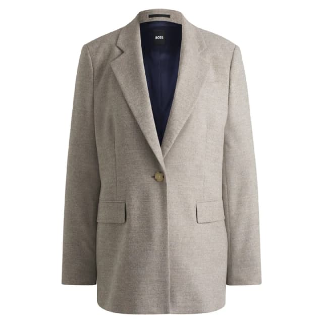 Boss Womens Janka Formal Jacket Open Grey female 6 (XS)