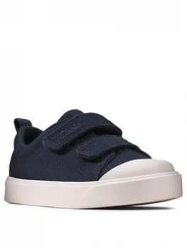 Clarks Toddler City Bright Canvas Shoe - Navy, Size 7.5 Younger