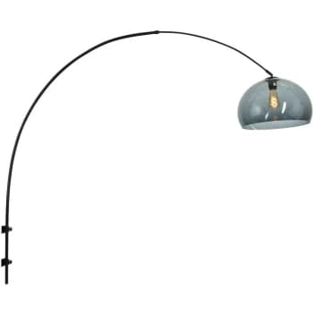 Sienna Lighting - Sienna Sparkled Light Cylindrical Pendant Ceiling Light Matt Black, Shade Of Smoked Glass