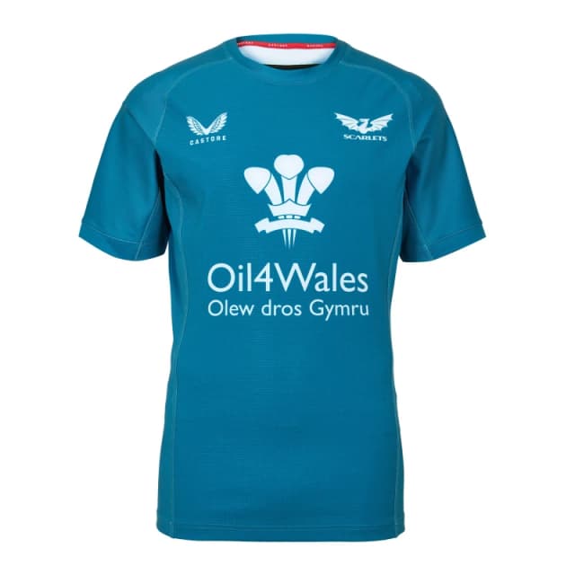 Castore Mens Scarlets Short-Sleeve Performance T-Shirt Blue male S