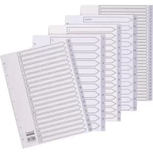 Index 1-20 A4 Grey PVC 62705
