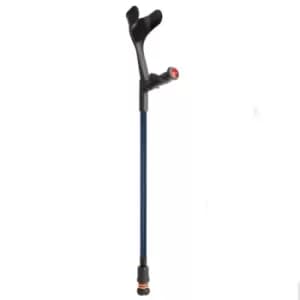 Open Cuff Comfort Grip Fixed Crutch - Blue (Single Left)