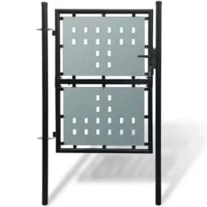 Vidaxl Black Single Door Fence Gate 100 X 175 cm