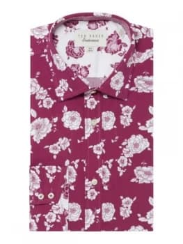 Ted Baker Mens Irrit Bold Tonal Floral Shirt Pink