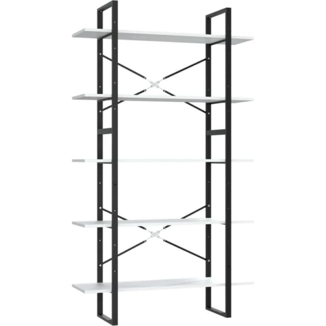 VIDAXL Vidaxl - 5-Tier Book Cabinet White 100x30x175cm Engineered Wood 8720286649541