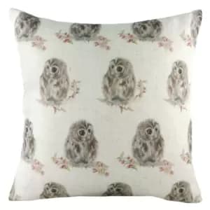Hedgerow Owl Repeat Cushion Multicolour
