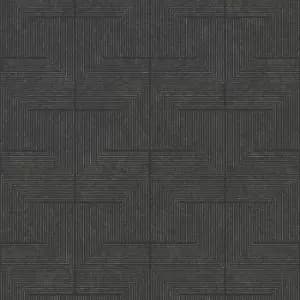 Superfresco Colours Illusion Charcoal Wallpaper