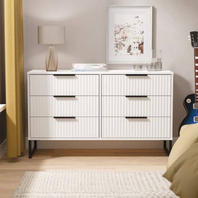 Ready Assembled 2 U Menai 6 Drawer Midi Chest (Ready Assembled) in White Size: Large White Unisex Large