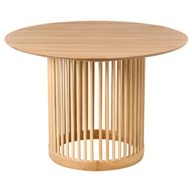 Beliani Dining Table Boyle Light Oak 110 Cm 110 Cm