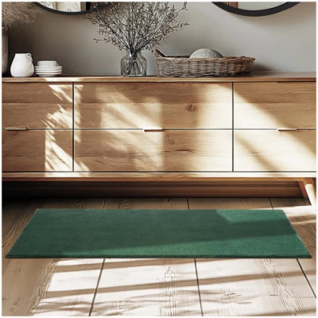 Tectake Rug Zonelle - Short Pile And Ultra-Soft, Rectangular Or Round 60 X 110 Cm - Green