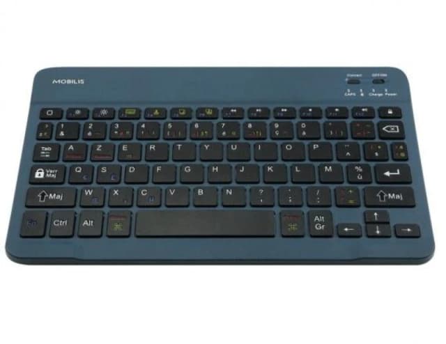 Mobilis 001284 mobile device keyboard AZERTY French Bluetooth Blue