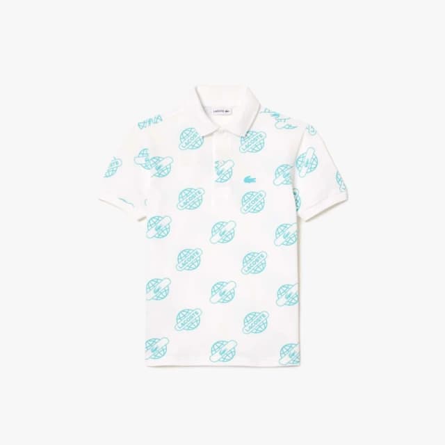 Lacoste Cotton Piqu Print Polo Shirt - Multi Multi 8