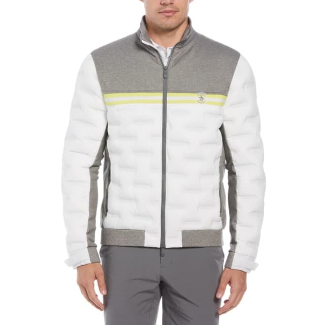 Original Penguin Insulated Mixed Media 80's Jacket Mens - Grey Grey S