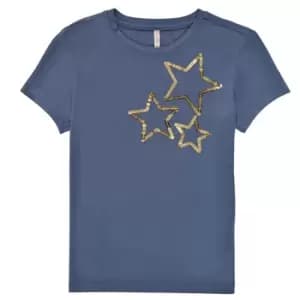 Only KONMOULINS STAR Girls Childrens T shirt in Blue - Sizes 6 years,8 years,12 years