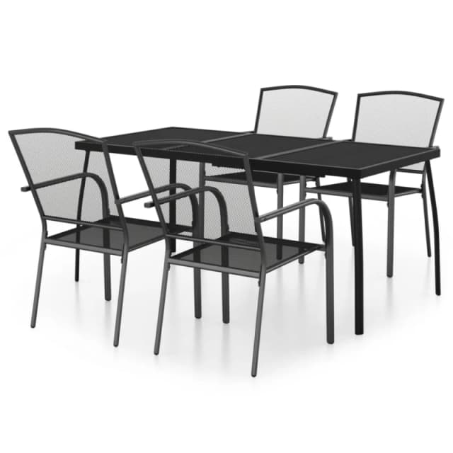 VIDAXL 5 Piece Garden Dining Set Anthracite Steel Vidaxl 8720845890018