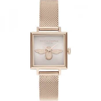 3D Bee Square Dial Blush Sunray & Pale Rg Watch