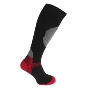 Mens High Performance Extra Comfort Ski Socks (1 Pair) (6-11 UK) (Black/Grey/Red)