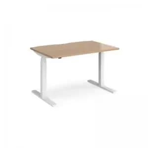 Elev8 Touch straight sit-stand desk 1200mm x 800mm - white frame and