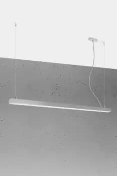 Pinne Integrated LED 80cm Straight Bar Pendant Light Grey 4000K