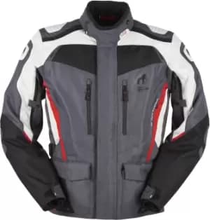 Furygan Apalaches Motorcycle Textile Jacket, black-grey-red, Size 4XL, black-grey-red, Size 4XL