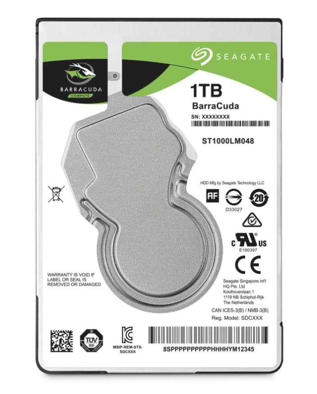 Seagate 1TB BarraCuda 2.5 SATA 6Gbs 128MB 5400RPM Hard Drive ST1000LM048