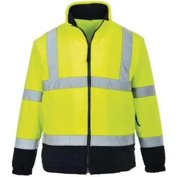 F301YNRL - sz L Hi-Vis Two Tone Fleece - Yellow/Navy - Portwest