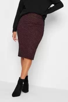 Animal Jacquard Midi Skirt