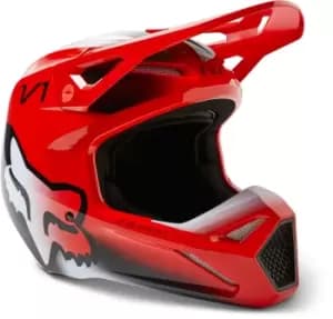 FOX V1 Toxsyk Youth Motocross Helmet, red, Size L, red, Size L