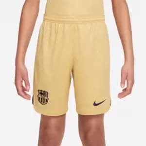 Nike Barcelona Away Shorts 2022 2023 Juniors - Gold