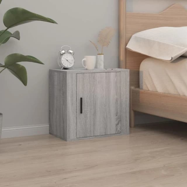 Vidaxl Wall-mounted Bedside Cabinet Grey Sonoma 50X30X47 Cm, Grey 816876