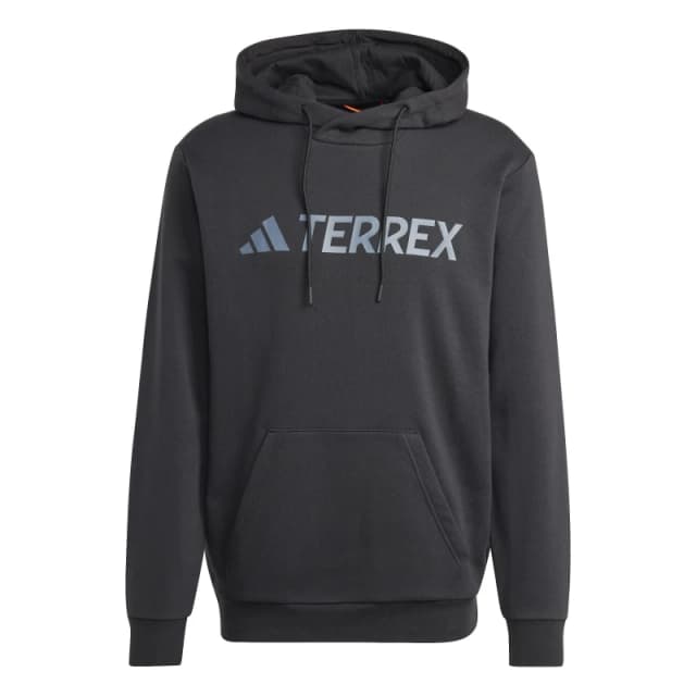 adidas Terrex Multi Large Logo Hoodie Mens 1/4 Zip Fleece Tops S Black 44369703350