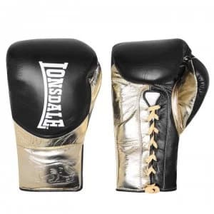 Lonsdale L60 Fight Gloves Unisex Adults - White/Gold