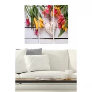 MDF95139292 Multicolor Decorative MDF Painting (3 Pieces)