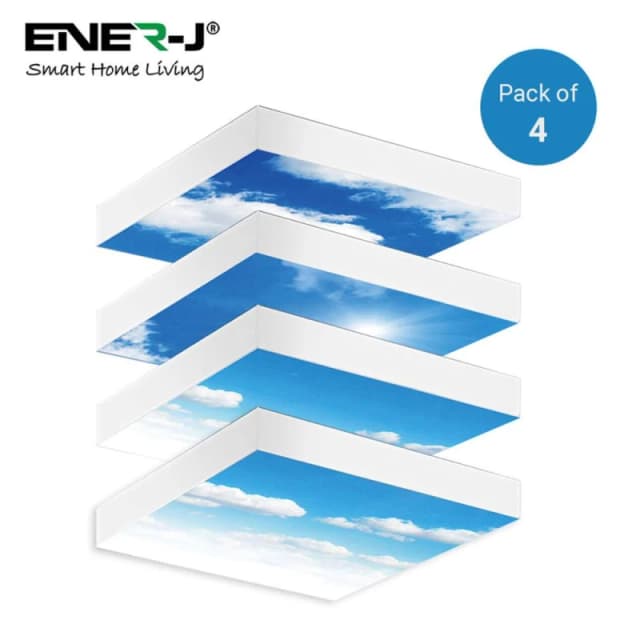 ENER-J SKY Cloud LED 3D version 60x60cms 40W 4 Foldable Surface in White Size: 60x60cm White Unisex 60x60 cm
