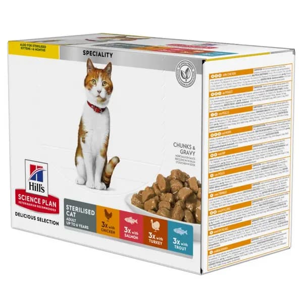 Hill's Science Plan Sterilised Young Adult Chicken Cat Food 48 x 85g