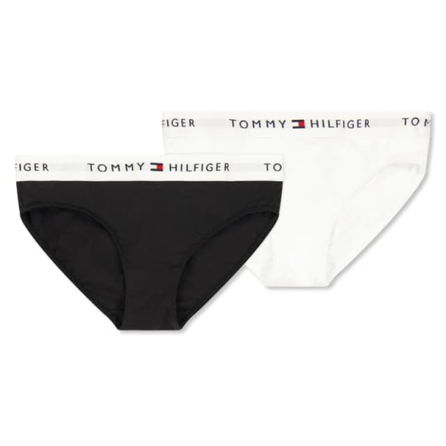 Tommy Hilfiger Kids Bikini Briefs White/Black 0VT female 8-10Y