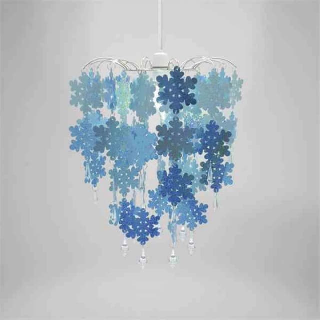 Country Club Snowflake Light Fitting Blue