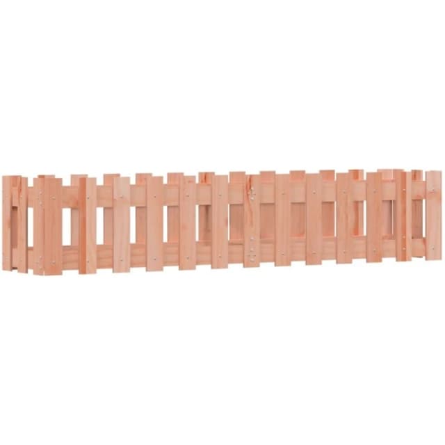 vidaXL Raised Bed w/ Fence Design 150x30x30cm Solid Wood, Brown 832490