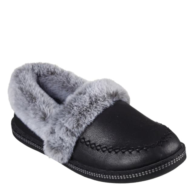 Skechers Womens Cozy CampF Full Fit Slippers Black female 2 (35)